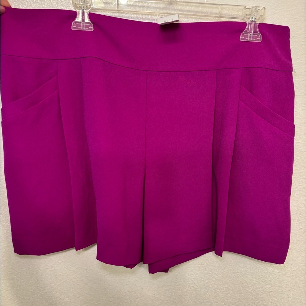 Loft Vibrant Purple Bold Flowy Wide Leg 5 Inch Shorts